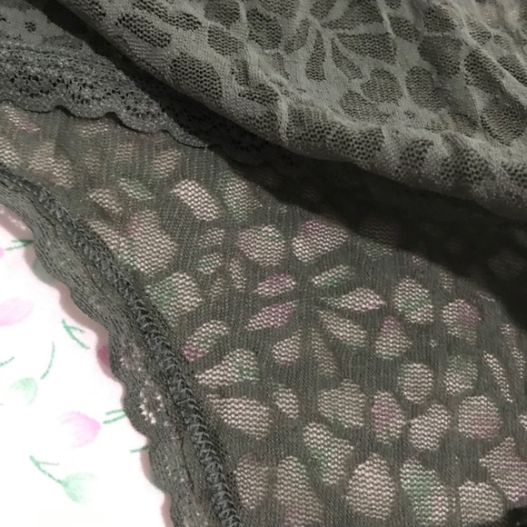 NWT Aerie Island Breeze Sparkly Lace Panty L Cheeky Bottoms Royal Palm Green - Picture 8 of 11